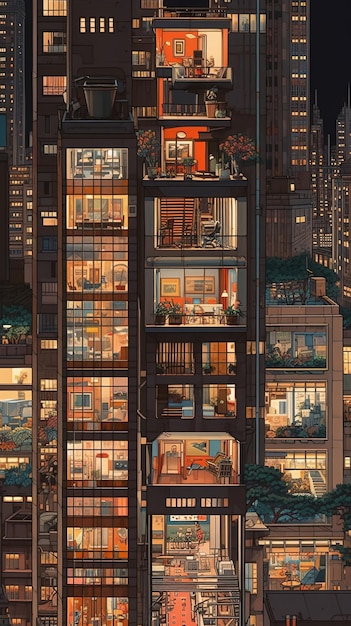 Obraz Manhattan Skyline Cityscape autorstwa Elaine Moore
