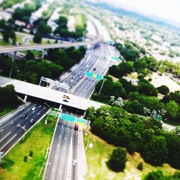 Zdjęcie obraz nachylenia autostrady na polu