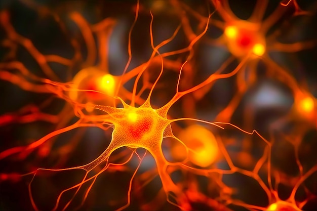 Obraz neuronów zaangażowanych w nawigację przestrzenną, takich jak te w korze generatywnej śródwęchowej