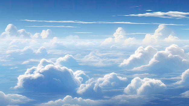 obraz nieba z chmurami i słońcem