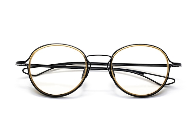 Obraz nowoczesnych modnych okularów na białym tle Okulary Okulary