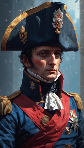Obraz Olejny Z Ciężkim Impasto Anime Fullshot Napoleon Bonaparte