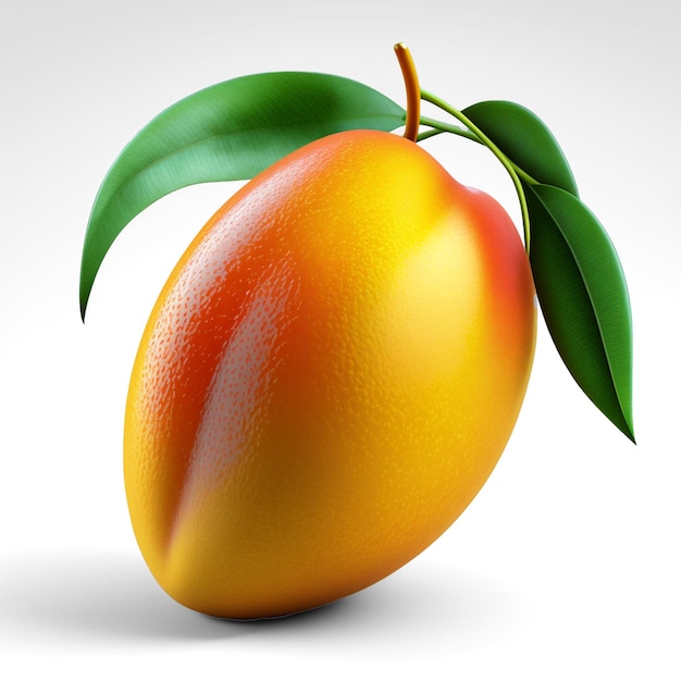 Obraz owoców tropikalnego mango na białym tle
