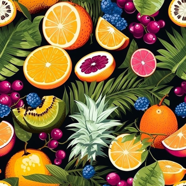 Obraz owocu z napisem owoc