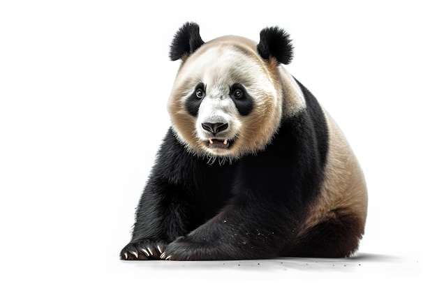 Obraz pandy na białym tle Dzikie zwierzęta ilustracji Generative AI