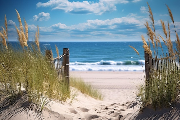 Zdjęcie obraz plaży ze sceną plażową i plażą z sceną plaży w tle