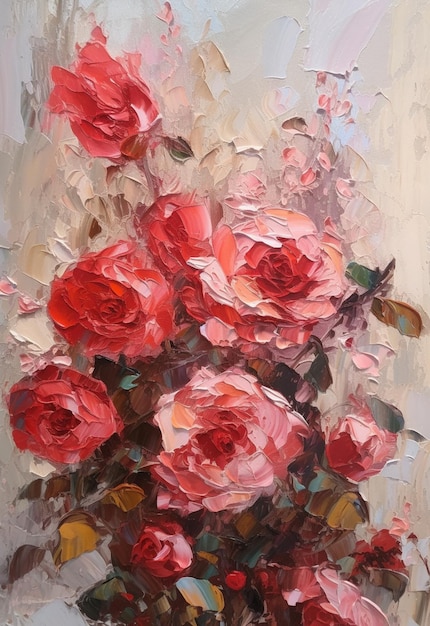 Obraz przedstawiający bukiet róż