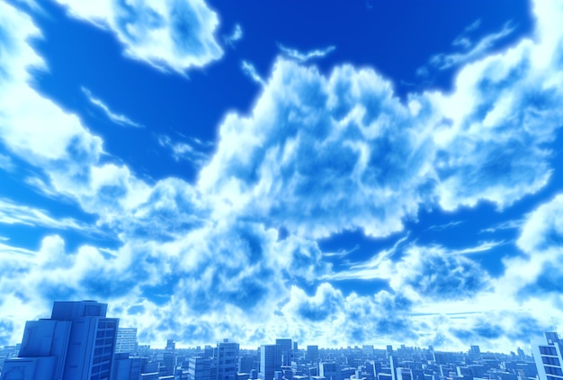 obraz przedstawiający chmurę skierowaną ku niebu