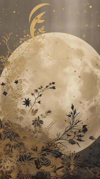 Obraz przedstawiający księżyc z napisem „księżyc”.