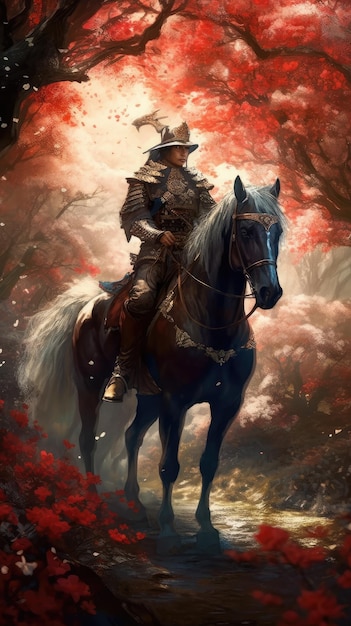 Obraz przedstawiający mężczyznę jadącego na koniu z napisem „ostatnie słowo”.