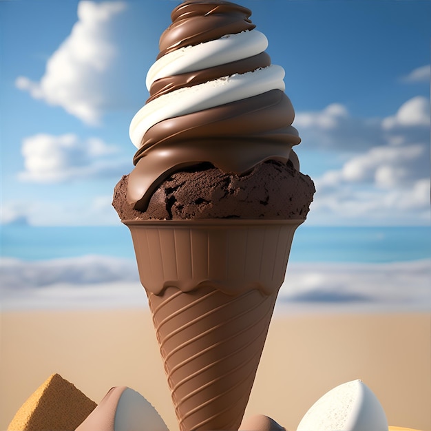 Obraz reklamy lodów czekoladowych