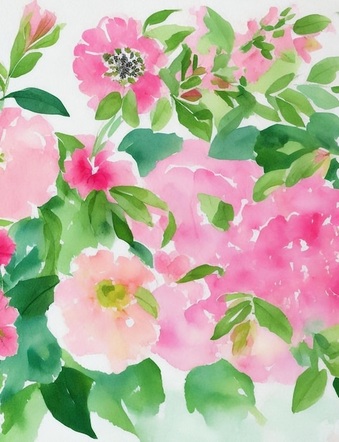 Obraz różowych i białych kwiatów Generatywna sztuczna inteligencja