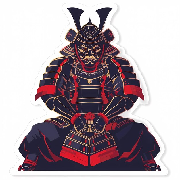 Zdjęcie obraz samuraja na tle