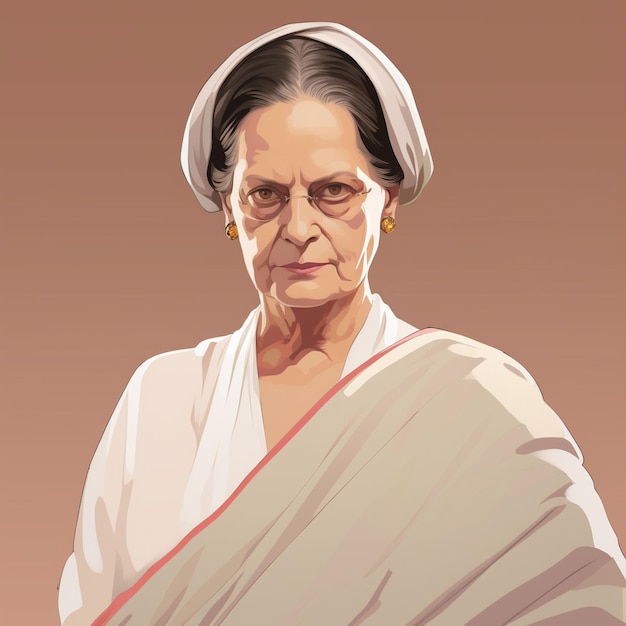 Obraz Sonia Gandhi Ai Obraz animowany Soni Gandhi