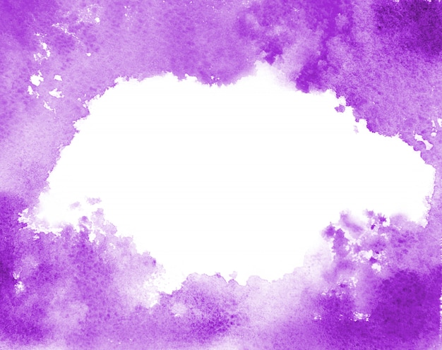 Obraz tła abstrakcyjnych plam akwarelowych, które tworzą losowe kształty koloru fioletowego