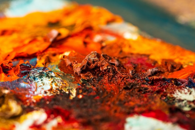 Obraz tła jasnego zbliżenie palety farb olejnych