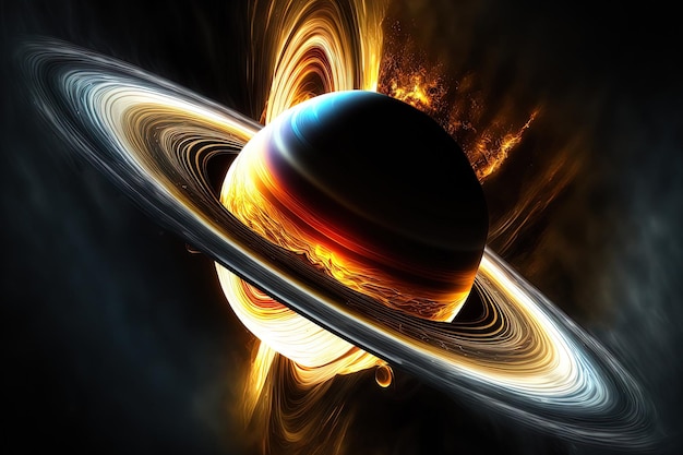 Obraz tła pulpitu Saturna w kosmosie