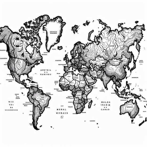 Obraz wektorowy mapy świata