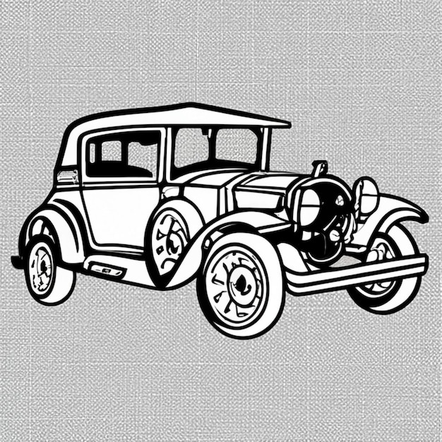 Obraz wektorowy samochodu do projektowania koszulek