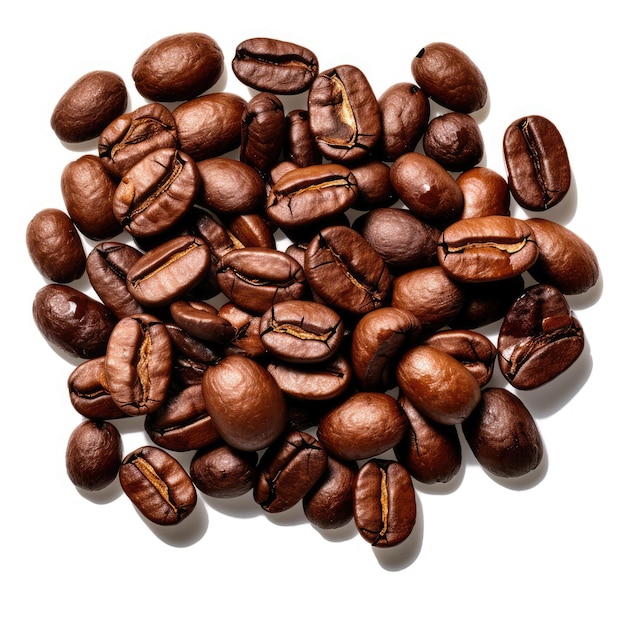 Obraz wygenerowany przez sztuczną inteligencję ziaren kawy