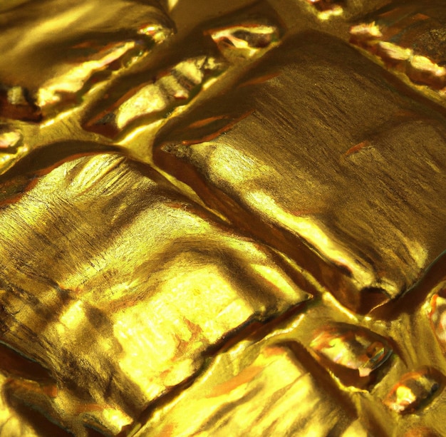 Obraz z bliska szczegółów tekstury złota z miejsca na kopię
