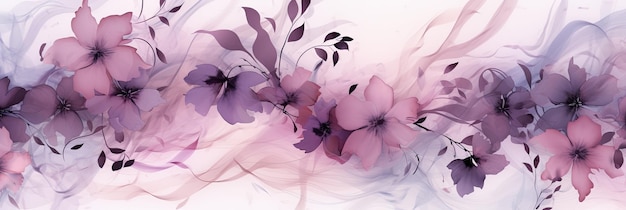 Zdjęcie obraz z bukietem fioletowych kwiatów generatywny ai obraz
