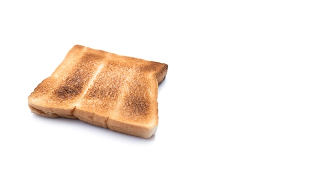 Obrazek spalonego chleba na białym tle