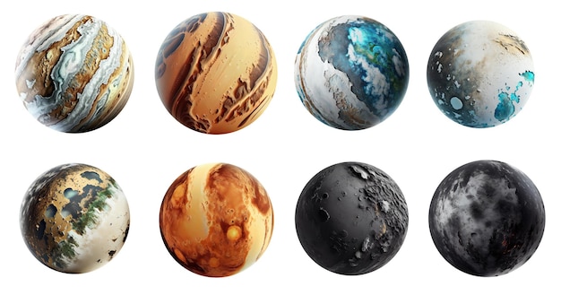 Obrazy wyimaginowanych planet dla twojego kosmicznego obrazu 3d ilustracji
