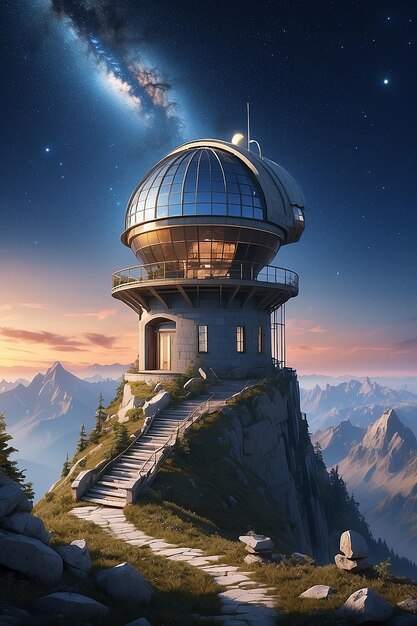 Obserwatorium niebieskie na szczycie góry rejestruje cuda kosmosu