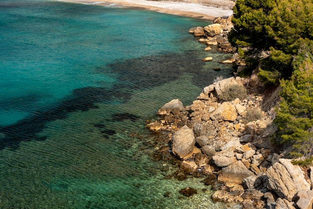 Obszar Altea i Mascarat z turkusowym wybrzeżem wodnym, Altea, Costa Blanca, Alicante