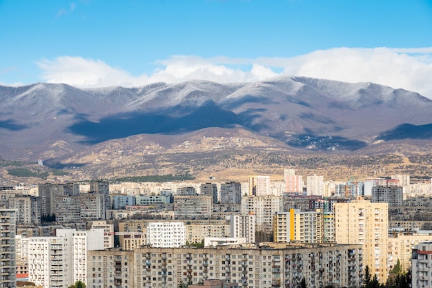 Zdjęcie obszar mieszkalny wielopiętrowych budynków w tbilisi w gldani