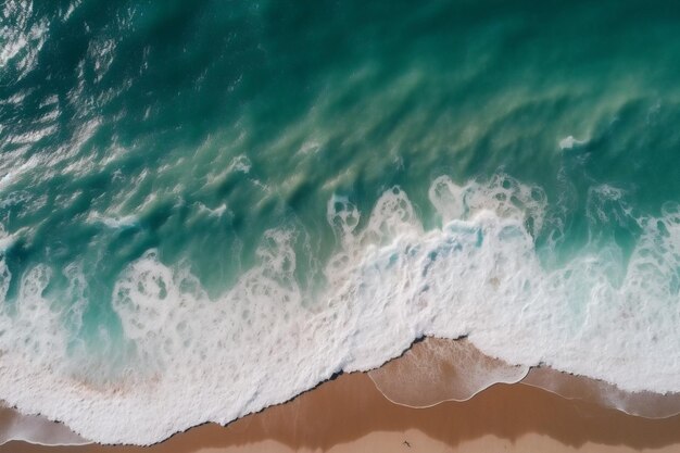 Ocean natura plaża woda morska brzeg piasek letnie wakacje fala Generative AI