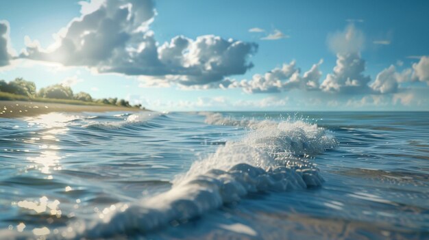 Ocean Shoreline Beauty Coastal Charm Sky Obraz tła