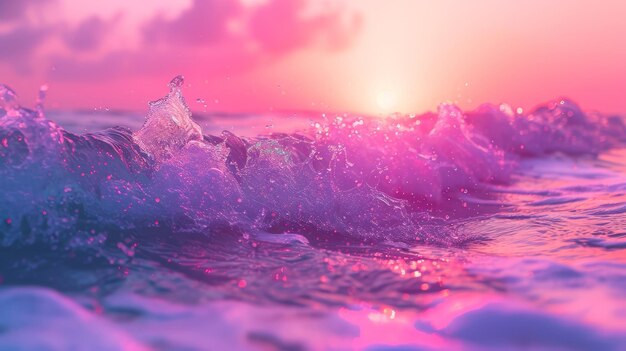 Ocean Sunset Wallpaper generatywny ai