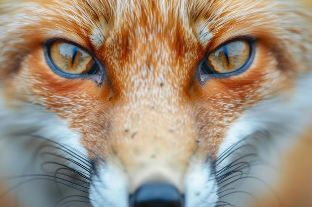 Zdjęcie oczy szczeniaka lisia są ostro skupione