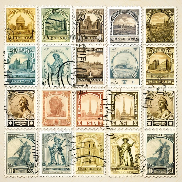Odciśnięte dziedzictwo Historyczna kolekcja znaczków kolekcjonerskich