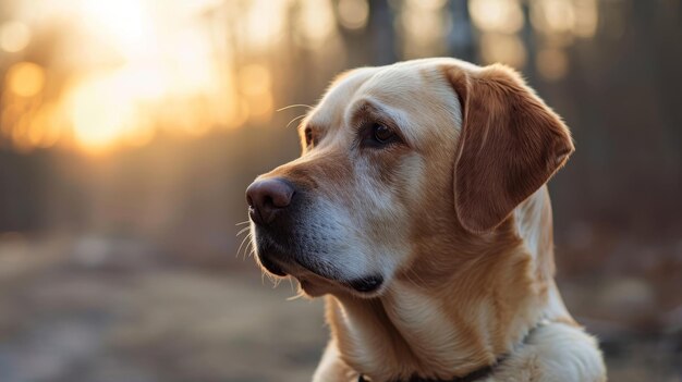 Oddany Labrador Retriever z miłosnym wyrazem twarzy reprezentującym lojalność i ciepło