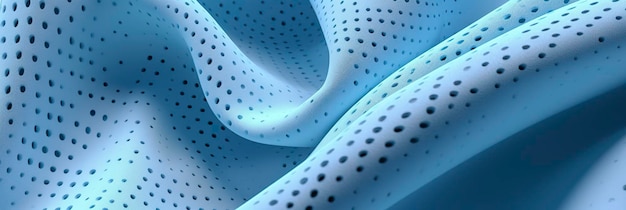 Oddychająca tkanina sucha, jasnoniebieska, miękka siatka, pływające, jasnoniebieskie tło Generative AI