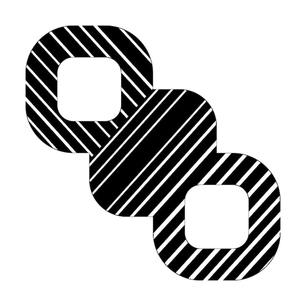 Zdjęcie odesłać ikonę czarno-białe linie przekątne