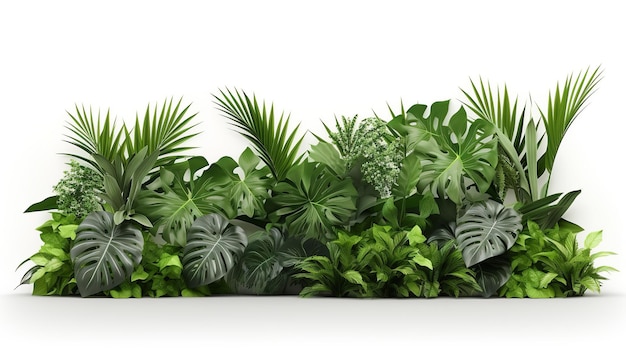 odizolowane liście palmowe tropikalne dekorują na białym tle