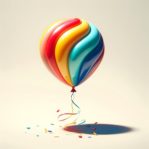 Zdjęcie odizolowany balon symbolizujący radość, świętowanie i lekkość