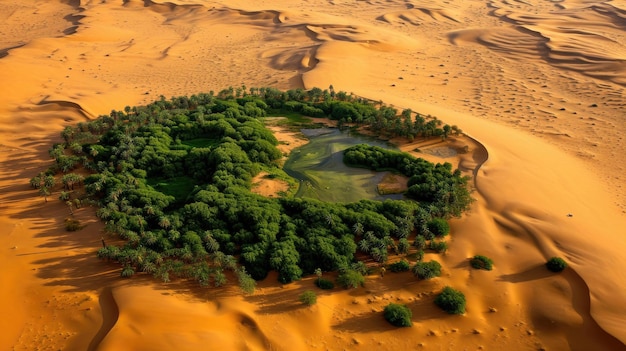 Odkrycie pustynnej oazy, gdzie bujna zieleń spotyka się z suchymi piaskami