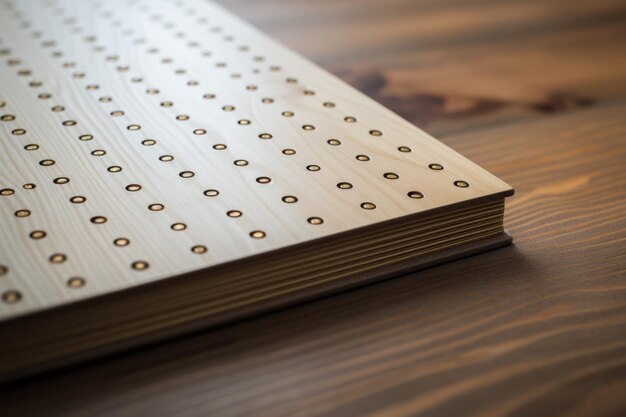 Odkrycie świata dotyku Delikatne strony Braille'a na wyrośniętym drewnie