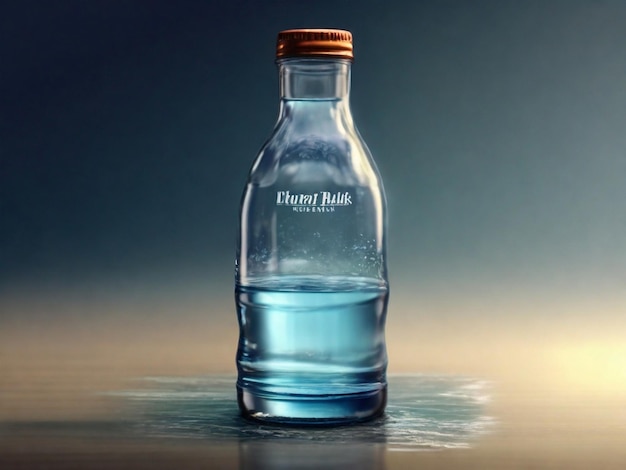 Odkryto szklaną butelkę na plastikowym pudełku