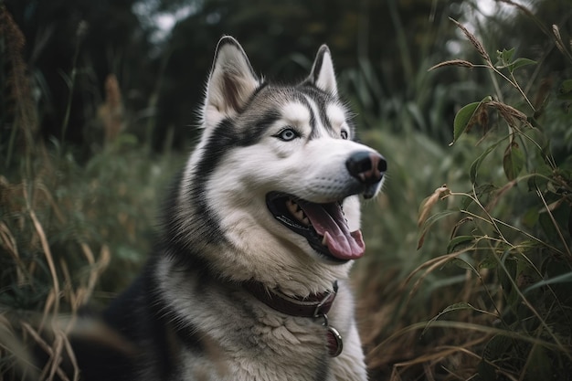 Odkryty portret psa Siberian Husky