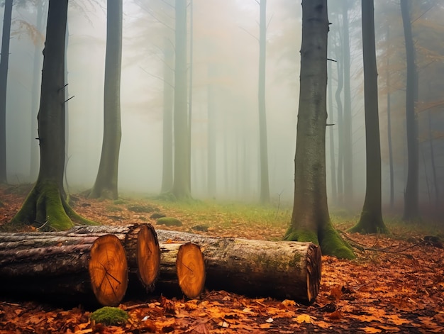Zdjęcie odkrywanie natury w jesiennych lasach