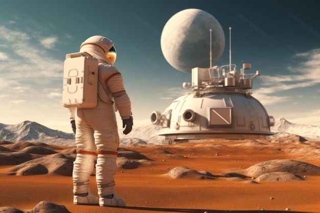 Odkrywanie nowych światów Podróż astronauta na obcej planecie