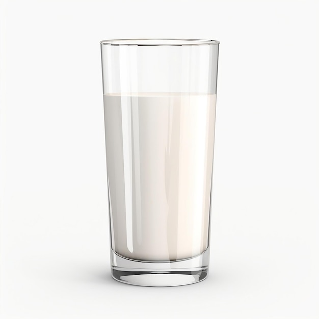 Zdjęcie odosobnione świeże mleko w szklanej ai
