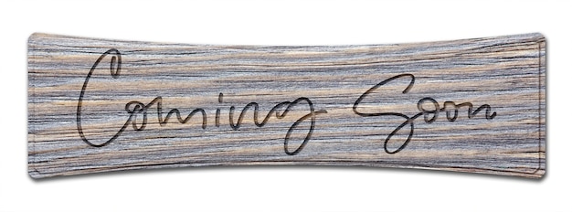 Odręczny napis na drewnianym znaku