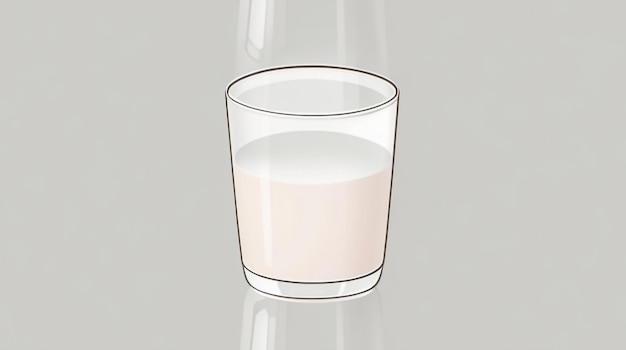 Odświeżająca prostota Rysunek przezroczystego szklanego kubka do napojów